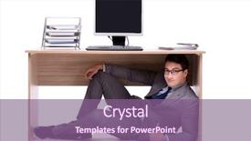  Presentation with businessman loses - PPT layouts consisting of businessman hiding in the ofice background and a violet colored foreground