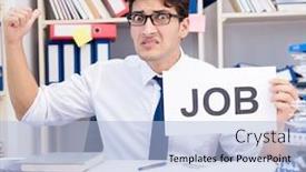  Presentation with hiring - Beautiful theme featuring businessman-hiring-new-employees backdrop and a light blue colored foreground