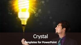  Presentation with eco - PPT layouts enhanced with businessman hold a shining eco-friendly idea bulb on a black background background and a wine colored foreground
