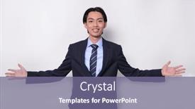  Presentation with wide - Slide deck consisting of businessman-hold-arms-wide-open background and a gray colored foreground