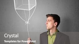 Presentation with rubiks cube - Audience pleasing slide deck consisting of businessman holding a drawn cube backdrop and a gray colored foreground
