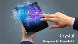 Presentation with deep web - Cool new theme with foldable smartphone with web backdrop and a gray colored foreground