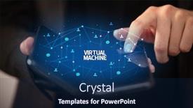  Presentation with virtual technology - Audience pleasing presentation design consisting of flexible electronics - businessman holding a foldable smartphone backdrop and a navy blue colored foreground