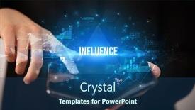  Presentation with smartphone - Theme consisting of businessman-holding-a-foldable-smartphone background and a ocean colored foreground