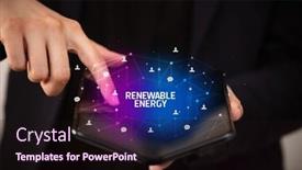  Presentation with wireless charging mobiles smartphone - Slide set enhanced with businessman-holding-a-foldable-smartphone background and a  colored foreground