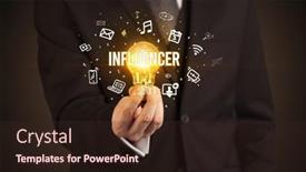  Presentation with light bulb - Presentation theme enhanced with businessman-holding-a-light-bulb background and a wine colored foreground