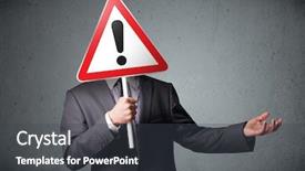  Presentation with traffic and air pollution - Colorful theme enhanced with businessman holding a red traffic backdrop and a dark gray colored foreground