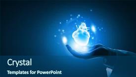  Presentation with human heart - Audience pleasing slide deck consisting of businessman holding digital glowing heart backdrop and a ocean colored foreground