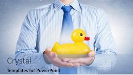  Presentation with hands holding - Presentation theme with businessman-holding-in-hands-yellow background and a light blue colored foreground