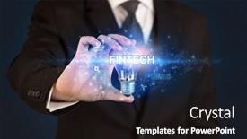  Presentation with light bulb - PPT theme featuring businessman-holding-light-bulb background and a wine colored foreground