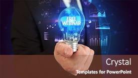  Presentation with free - Cool new presentation with businessman-holding-lightbulb-with-free backdrop and a tawny brown colored foreground