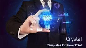  Presentation with business profit - Audience pleasing PPT layouts consisting of businessman-holding-lightbulb-with-gross backdrop and a wine colored foreground