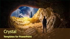  Presentation with business success biblical principles - Presentation design consisting of businessman in a cave business background and a tawny brown colored foreground