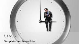  Presentation with coffee - Colorful PPT layouts enhanced with businessman-in-a-suit-drinking backdrop and a light gray colored foreground