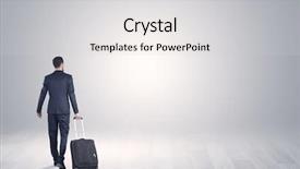  Presentation with space - Audience pleasing slides consisting of businessman in a white boundless backdrop and a  colored foreground