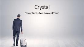  Presentation with spa white orchids black - Cool new presentation theme with businessman in a white boundless backdrop and a  colored foreground