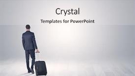  Presentation with space - PPT theme featuring businessman in a white boundless background and a  colored foreground