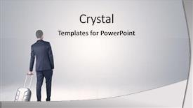  Presentation with space - PPT theme having businessman in a white boundless background and a  colored foreground