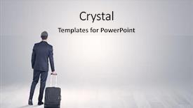  Presentation with spa white orchids black - Beautiful slide set featuring businessman in a white boundless backdrop and a  colored foreground