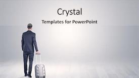  Presentation with spa white orchids black - Slide deck having businessman in a white boundless background and a  colored foreground