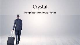  Presentation with spa white orchids black - Beautiful presentation design featuring businessman in a white boundless backdrop and a  colored foreground