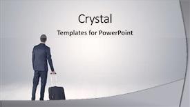  Presentation with spa white orchids black - Beautiful slide deck featuring businessman in a white boundless backdrop and a  colored foreground