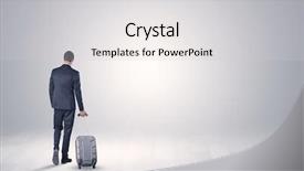  Presentation with space - PPT theme having businessman in a white boundless background and a  colored foreground