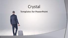  Presentation with space - Slide deck featuring businessman in a white boundless background and a  colored foreground