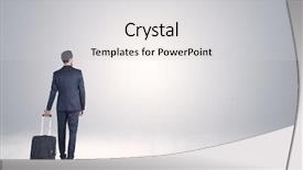  Presentation with space - Cool new theme with businessman in a white boundless backdrop and a  colored foreground