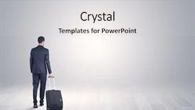  Presentation with spa white orchids black - PPT theme enhanced with businessman in a white boundless background and a light gray colored foreground