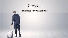  Presentation with spa white orchids black - Presentation theme with businessman in a white boundless background and a  colored foreground