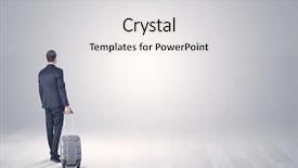  Presentation with space - Slide deck with businessman in a white boundless background and a light gray colored foreground