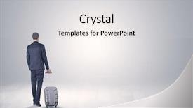  Presentation with spa white orchids black - Slide set enhanced with businessman in a white boundless background and a light gray colored foreground