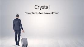  Presentation with spa white orchids black - Theme consisting of businessman in a white boundless background and a light gray colored foreground