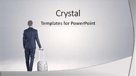  Presentation with space - Audience pleasing slide set consisting of businessman in a white boundless backdrop and a light gray colored foreground