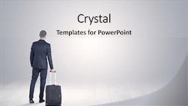  Presentation with spa white orchids black - Slide set enhanced with businessman in a white boundless background and a  colored foreground