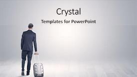  Presentation with spa white orchids black - Audience pleasing presentation theme consisting of businessman in a white boundless backdrop and a  colored foreground