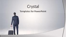  Presentation with spa white orchids black - Slide set consisting of businessman in a white boundless background and a  colored foreground