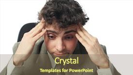  Presentation with business process - Cool new presentation with businessman in a work process backdrop and a  colored foreground