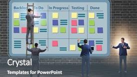  Presentation with concept - PPT layouts consisting of businessman in agile methods concept background and a ocean colored foreground