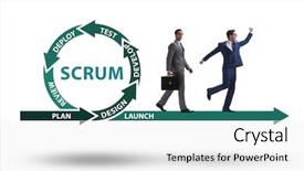  Presentation with concept - Amazing presentation theme having businessman in agile methods concept backdrop and a white colored foreground