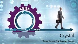  Presentation with modern medicine cardiology concept mixed - Audience pleasing presentation design consisting of businessman in agile methods concept backdrop and a light blue colored foreground