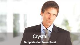  Presentation with environment - PPT theme having businessman in an office environment background and a dark gray colored foreground