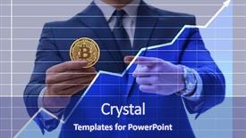  Presentation with price - Audience pleasing slides consisting of businessman in bitcoin price increase backdrop and a  colored foreground