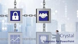  Presentation with blockchain - Slides enhanced with businessman-in-blockchain-cryptocurrency-concept background and a lemonade colored foreground