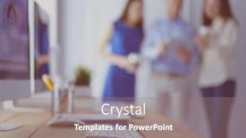  Presentation with plant growth - Amazing presentation theme having businessman-in-blue-shirt-holding backdrop and a gray colored foreground