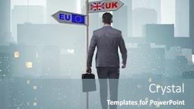  Presentation with brexit - Cool new PPT theme with businessman-in-brexit-concept-uk backdrop and a light blue colored foreground