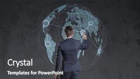  Presentation with steps success investment - PPT theme featuring businessman in business success investment background and a dark gray colored foreground