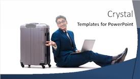  Presentation with business travel - Audience pleasing PPT layouts consisting of businessman in business travel concept isolated on white backdrop and a white colored foreground