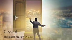  Presentation with uncertainty - Amazing presentation theme having businessman-in-business-uncertainty-concept backdrop and a coral colored foreground